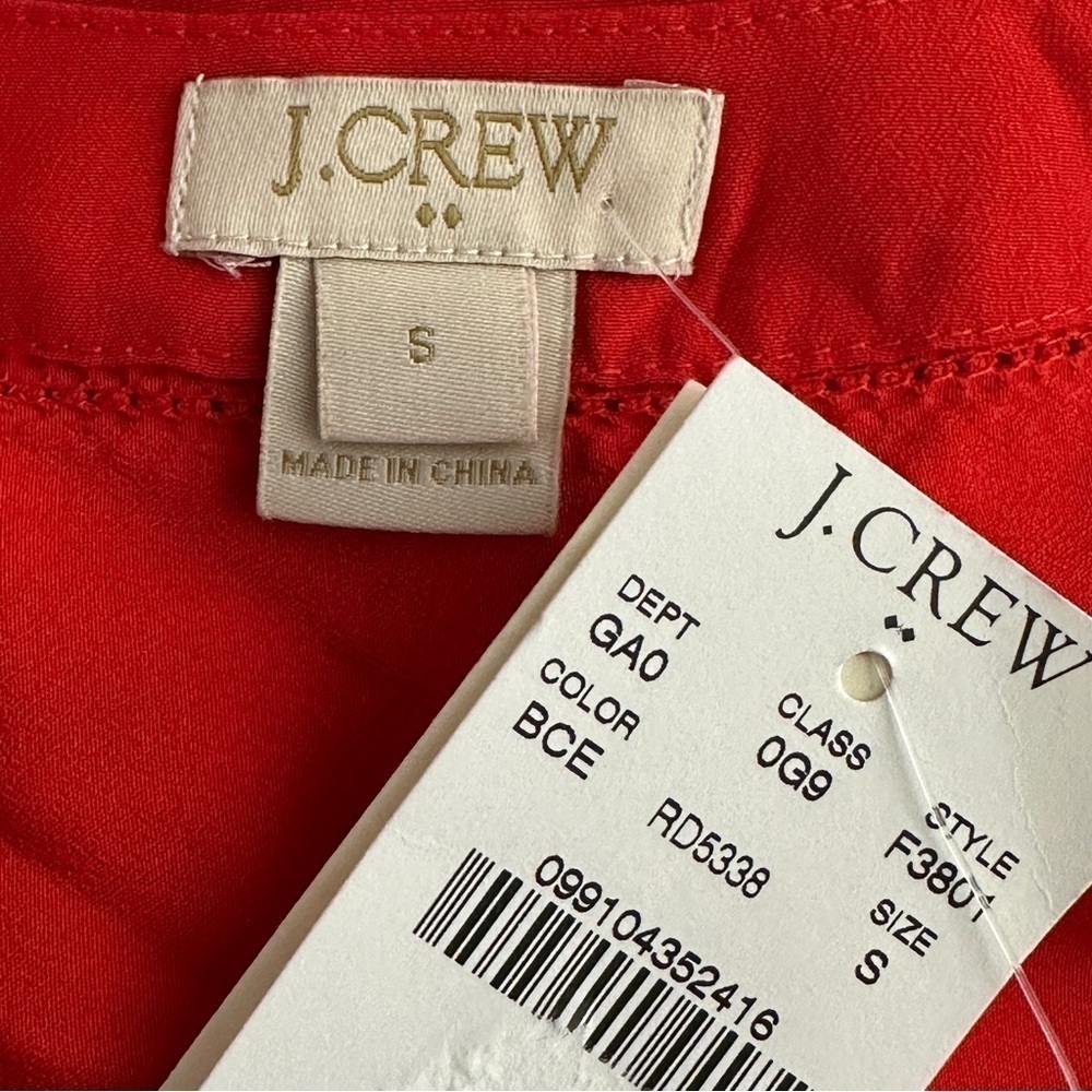 J. Crew Factory red lightweight blouse NWT small - Picture 6 of 7